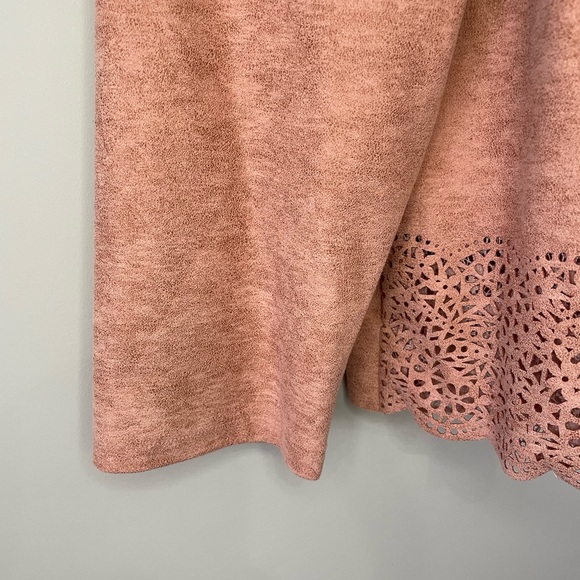 Chico’s perforated faux suede open front blazer large - Picture 6 of 11